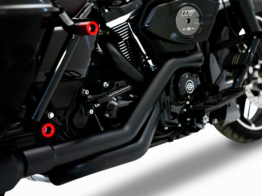 Rinehart Racing RIN-100-0653 True Dual Headers Black for Harley-Davidson Touring 17-Up