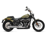 Rinehart Racing RIN-200-0202 2-1 Exhaust System Chrome w/Black End Cap for Deluxe/Softail Slim/Street Bob/Low Rider/Fat Bob 18-Up/Standard 20-Up