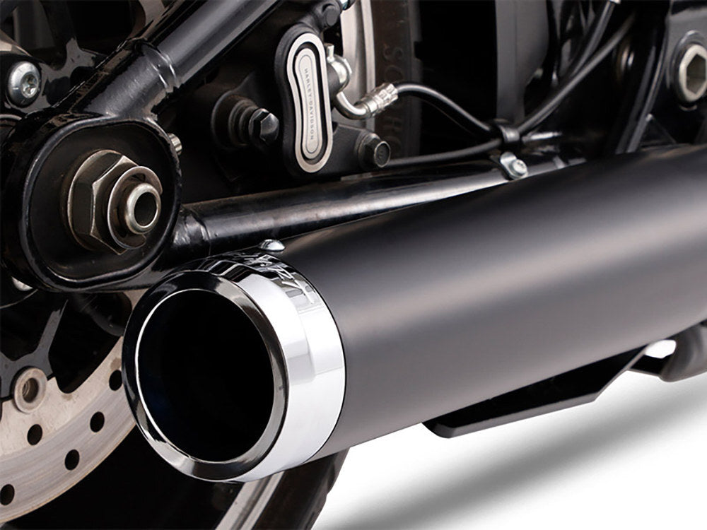 Rinehart Racing RIN-200-0205C 2-1 Exhaust System Black w/Chrome End Cap for Heritage Classic/Sport Glide/Fat Boy/Breakout 18-Up