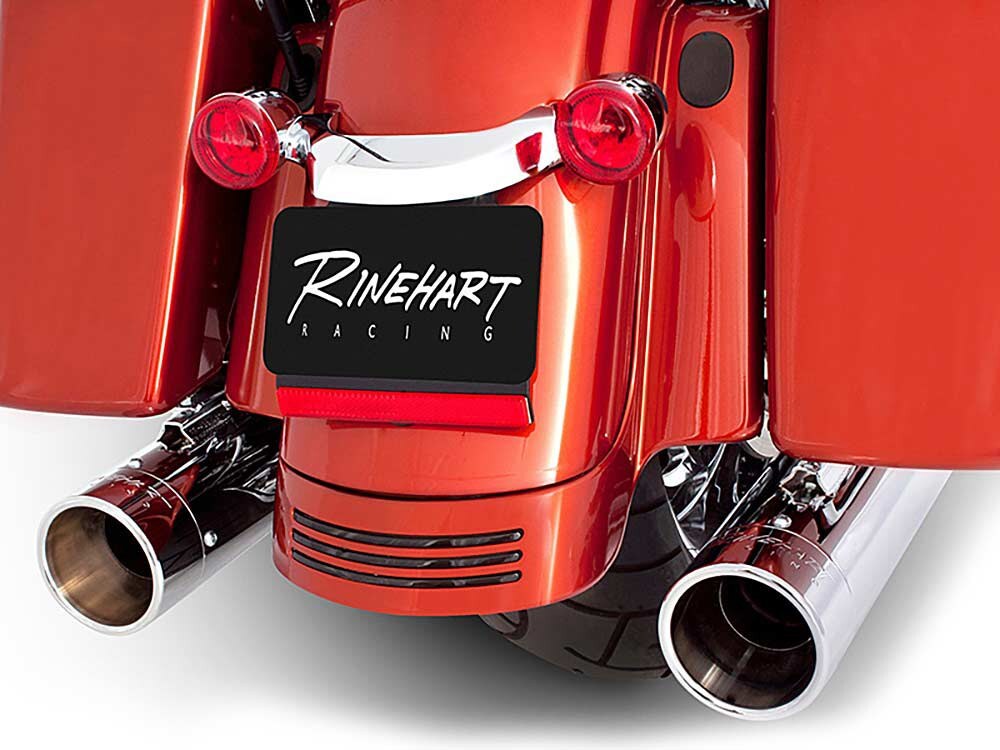 Rinehart Racing RIN-500-0106C 4" Slip-On Mufflers Chrome w/Chrome End Caps for Touring 17-Up