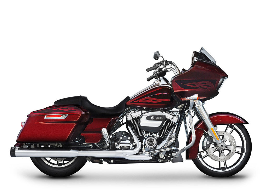 Rinehart Racing RIN-500-0182 4" DBX40 Slip-On Mufflers Chrome w/Black End Caps for Touring 17-Up