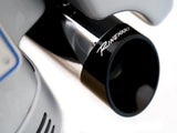 Rinehart Racing RIN-500-0185-SLASH 4.5" DBX45 Slip-On Mufflers Chrome w/Black Slash Cut End Caps for Harley-Davidson Touring 17-Up