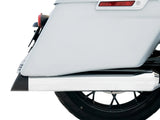 Rinehart Racing RIN-500-0185-SLASH 4.5" DBX45 Slip-On Mufflers Chrome w/Black Slash Cut End Caps for Harley-Davidson Touring 17-Up