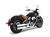 Rinehart Racing RIN-500-0504 3.5" Slip-On Mufflers Chrome w/Black End Caps for Indian Scout 15-Up