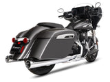 Rinehart Racing RIN-500-0562C 4" DBX40 Slip-On Mufflers Chrome w/Chrome End Caps for Indian Big Twin 14-Up w/Hard Saddle Bags