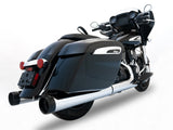 Rinehart Racing RIN-500-0565 4.5" DBX45 Slip-On Mufflers Chrome w/Black End Caps for Indian Big Twin 14-Up w/Hard Saddle Bags