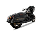 Rinehart Racing RIN-500-1101 4.5" HP45 Slip-On Short Race Inspired Mufflers Black w/Bronze End Caps for Touring 17-Up