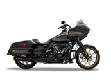 Rinehart Racing RIN-500-1101 4.5" HP45 Slip-On Short Race Inspired Mufflers Black w/Bronze End Caps for Touring 17-Up