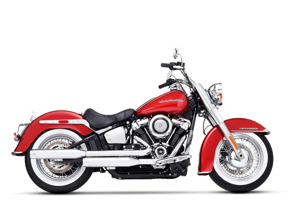 Rinehart Racing RIN-500-1210C 3.5" Slip-On Mufflers Chrome w/Chrome End Caps for Softail Deluxe/Heritage Softail Classic 18-Up