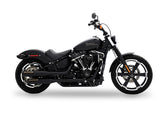 Rinehart Racing RIN-500-1241 3-1/2" Slip-On Mufflers Black w/Bronze End Caps for Softail Slim/Street Bob/Low Rider/Breakout/Fat Boy 18-Up/Standard 20-Up