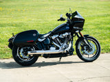 Rinehart Racing RIN-500-1250 4" HP40 Slip-On Muffler Chrome w/Black End Cap for Harley-Davidson Softail Street Bob/Low Rider S/Low Rider ST/Heritage 25-Up