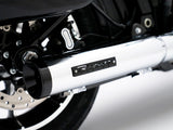 Rinehart Racing RIN-500-1250 4" HP40 Slip-On Muffler Chrome w/Black End Cap for Harley-Davidson Softail Street Bob/Low Rider S/Low Rider ST/Heritage 25-Up