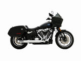 Rinehart Racing RIN-500-1250 4" HP40 Slip-On Muffler Chrome w/Black End Cap for Harley-Davidson Softail Street Bob/Low Rider S/Low Rider ST/Heritage 25-Up