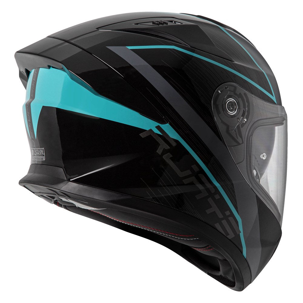 Rjays Apex IV Raker Black/Grey/Aqua Helmet