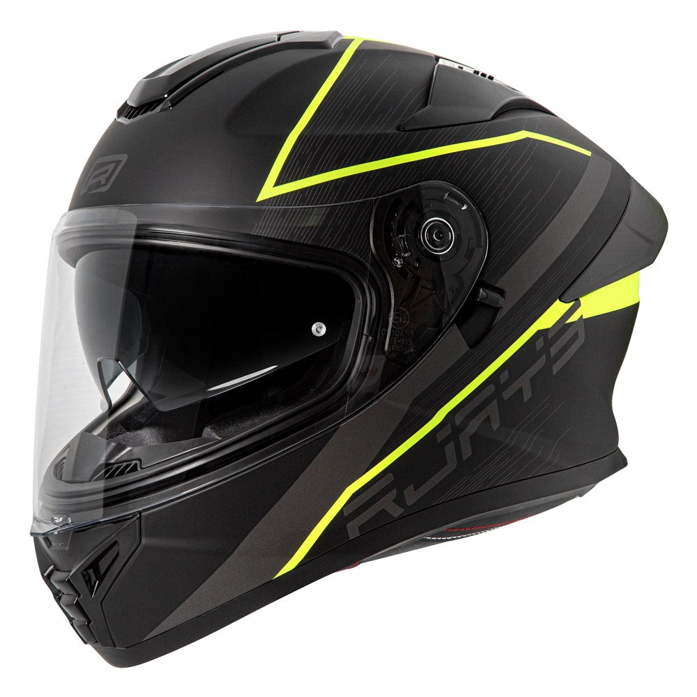 Rjays Apex IV Raker Matte Black/Grey/Yellow Helmet