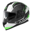 Rjays Dominator II Strike Matte Black/Green Helmet - EasyR