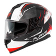 Rjays Dominator II Strike Matte White/Red Helmet - EasyR