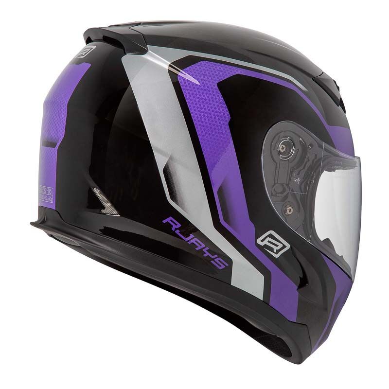 Rjays Grid Gloss Black/Purple Helmet - EasyR