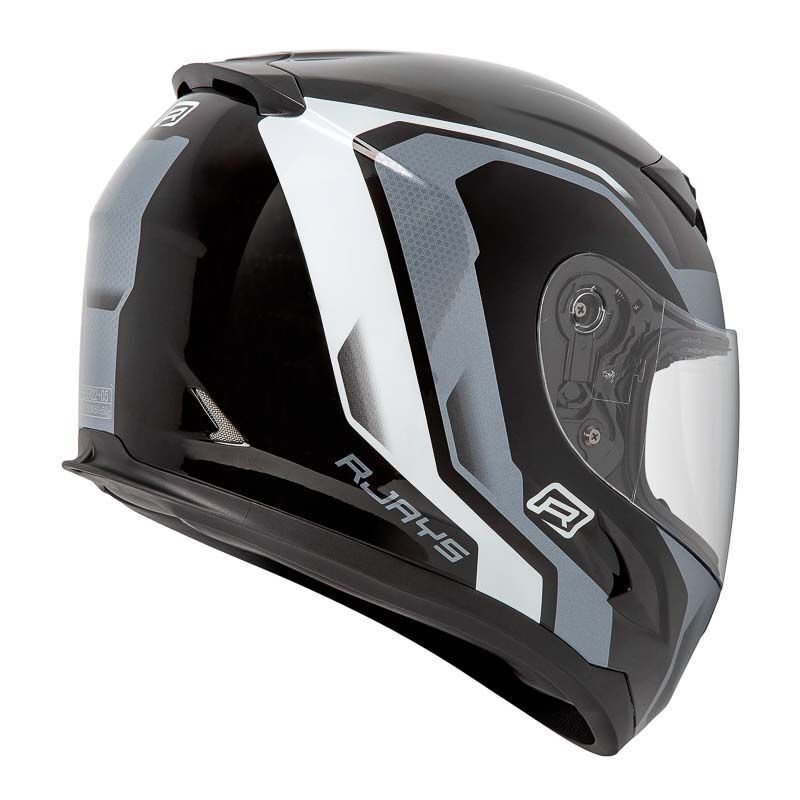 Rjays Grid Gloss Black/White Helmet - EasyR