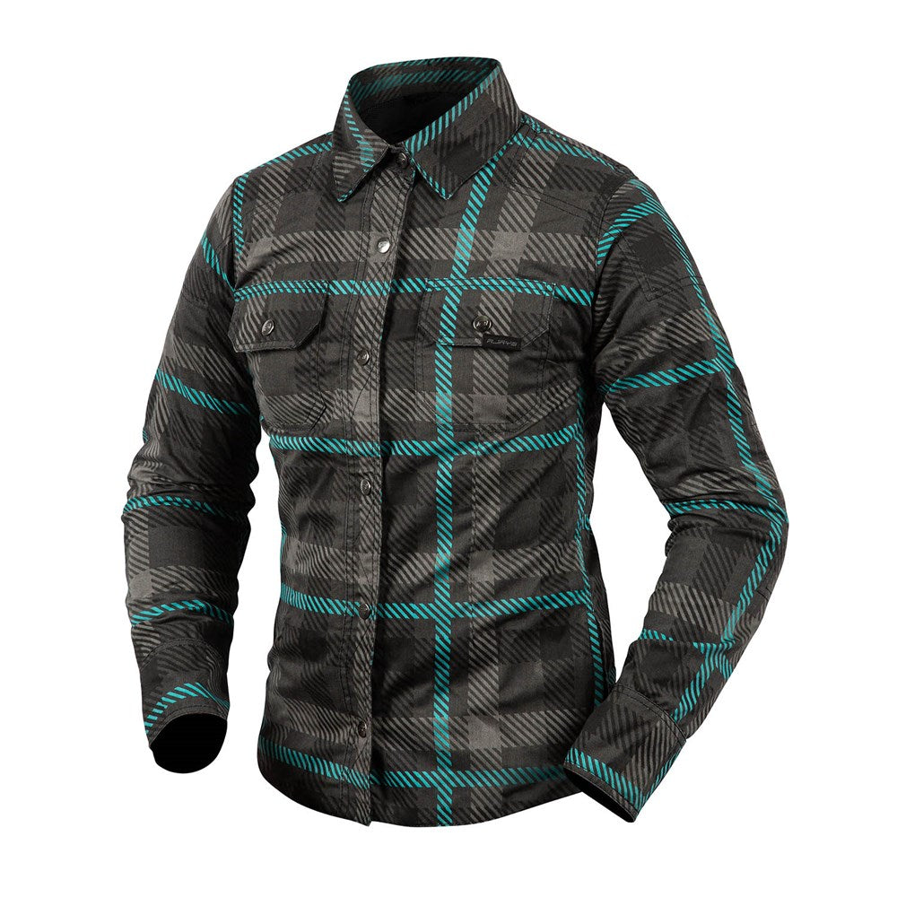Rjays Regiment 2 Black/Teal Womens Riding Shirt