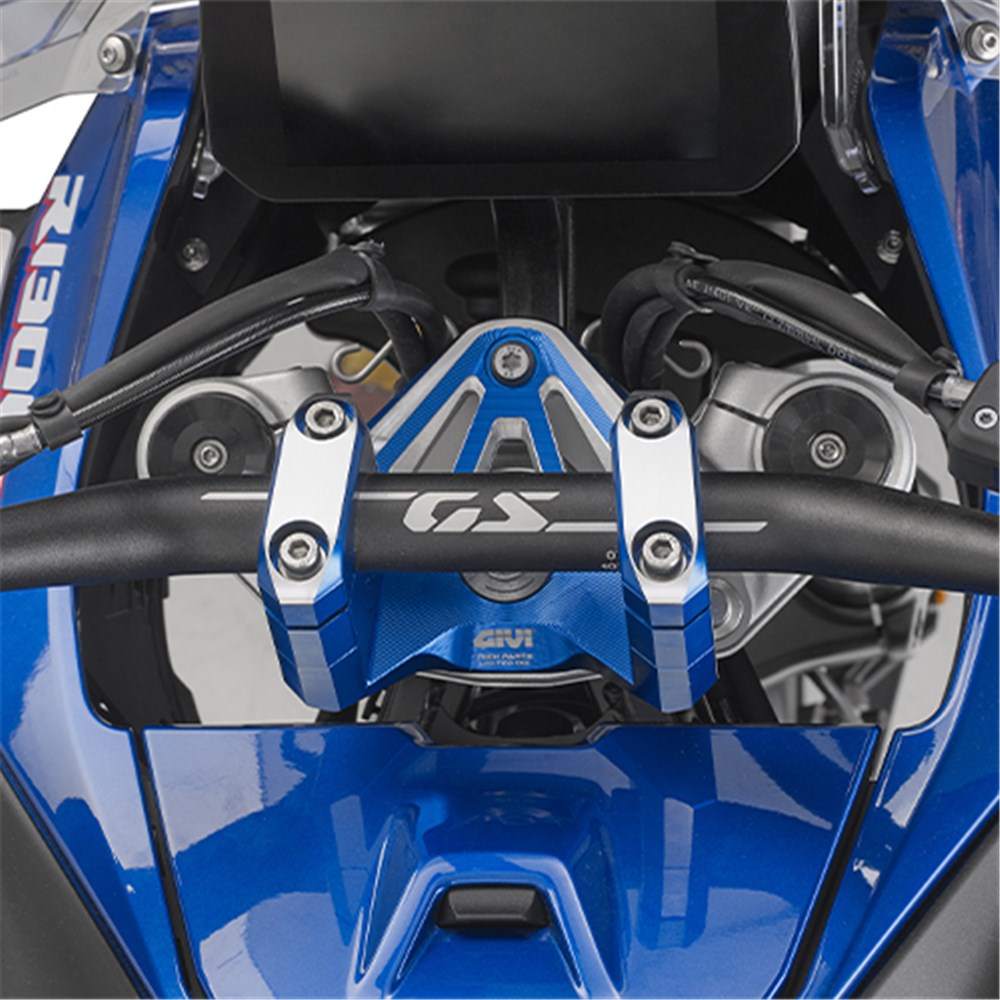Givi RS5143BL Billet Aluminium Handlebar Riser Blue for BMW R 1300 GS 24-Up/R 1300 GS Adventure 25-Up