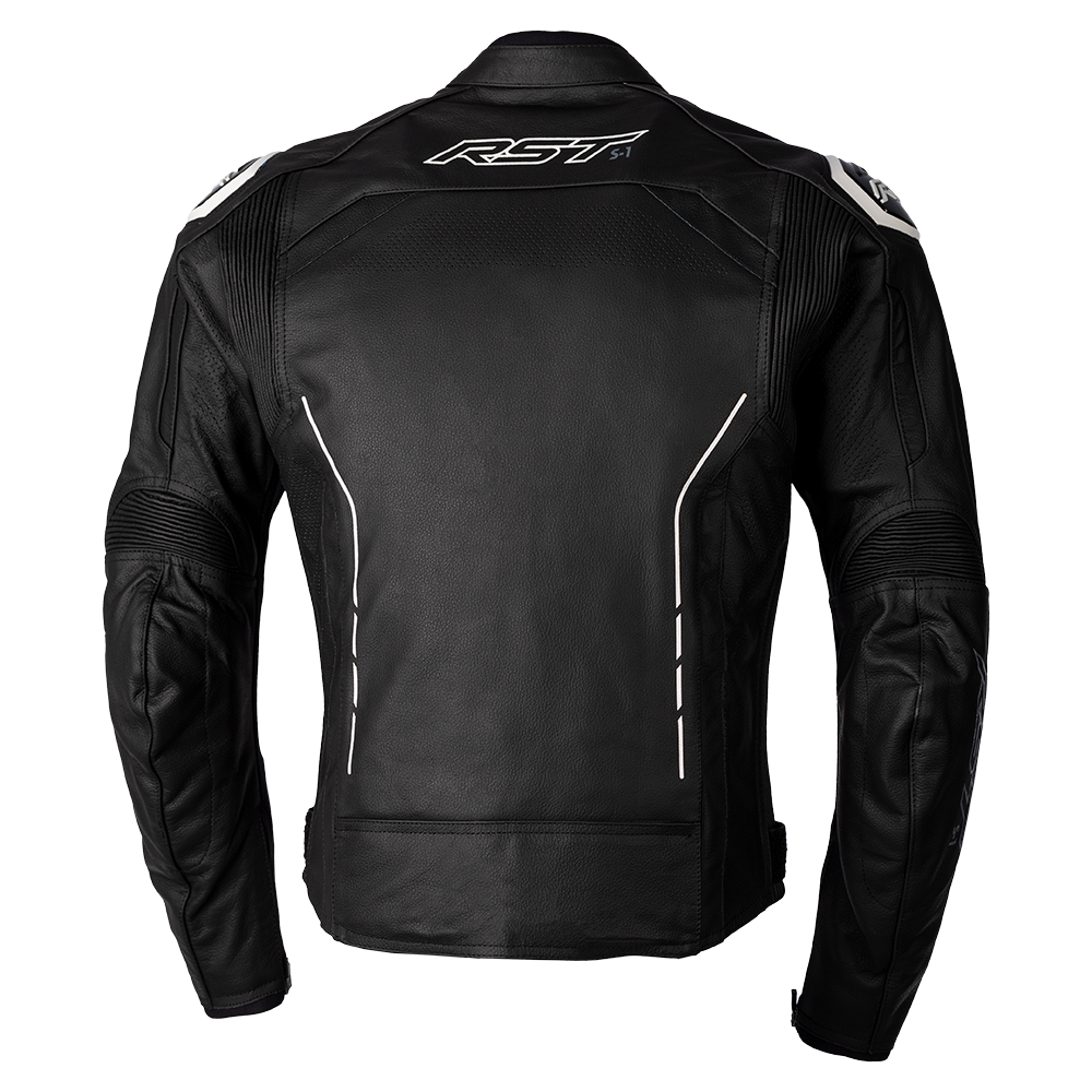 RST S-1 CE Black/White Leather Jacket