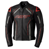 RST S-1 CE Black/Grey/Red Leather Jacket