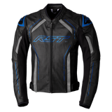 RST S-1 CE Black/Grey/Blue Leather Jacket