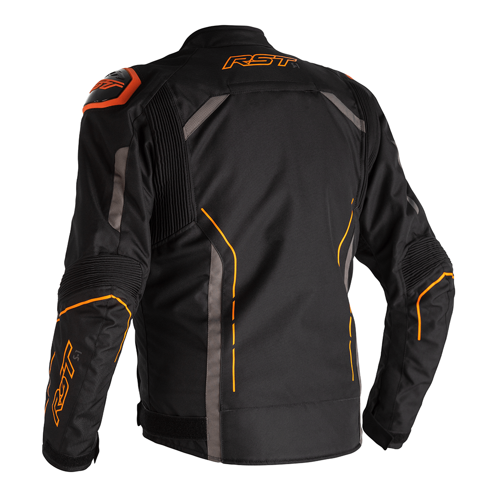 RST S-1 CE WP Black/Fluro Orange Textile Jacket