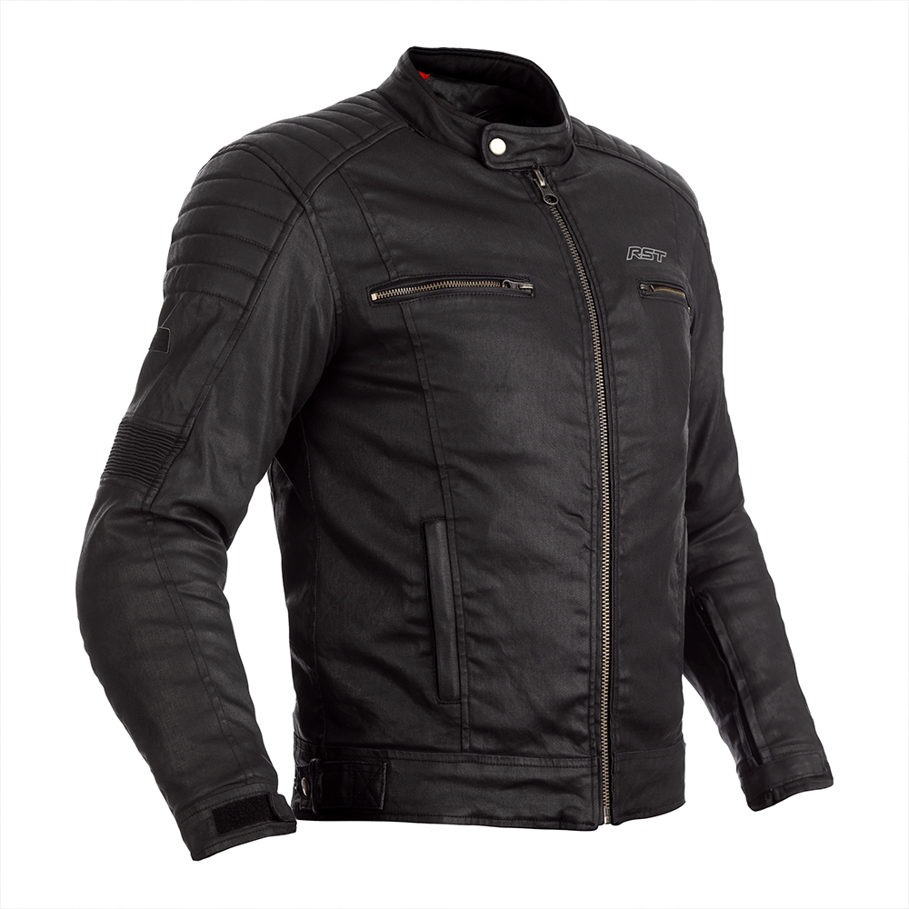 RST Brixton CE WP Black Wax Cotton Jacket