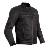 RST Brixton CE WP Black Wax Cotton Jacket