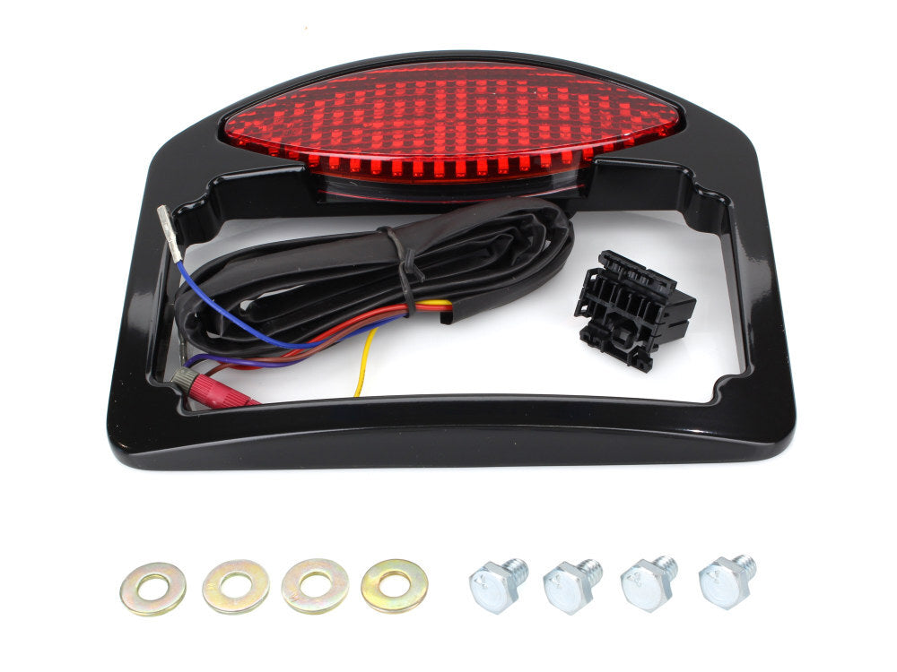 Russ Wernimont Designs RWD-50179 Cats Eye LED Taillight w/Turn Signals License Plate Black