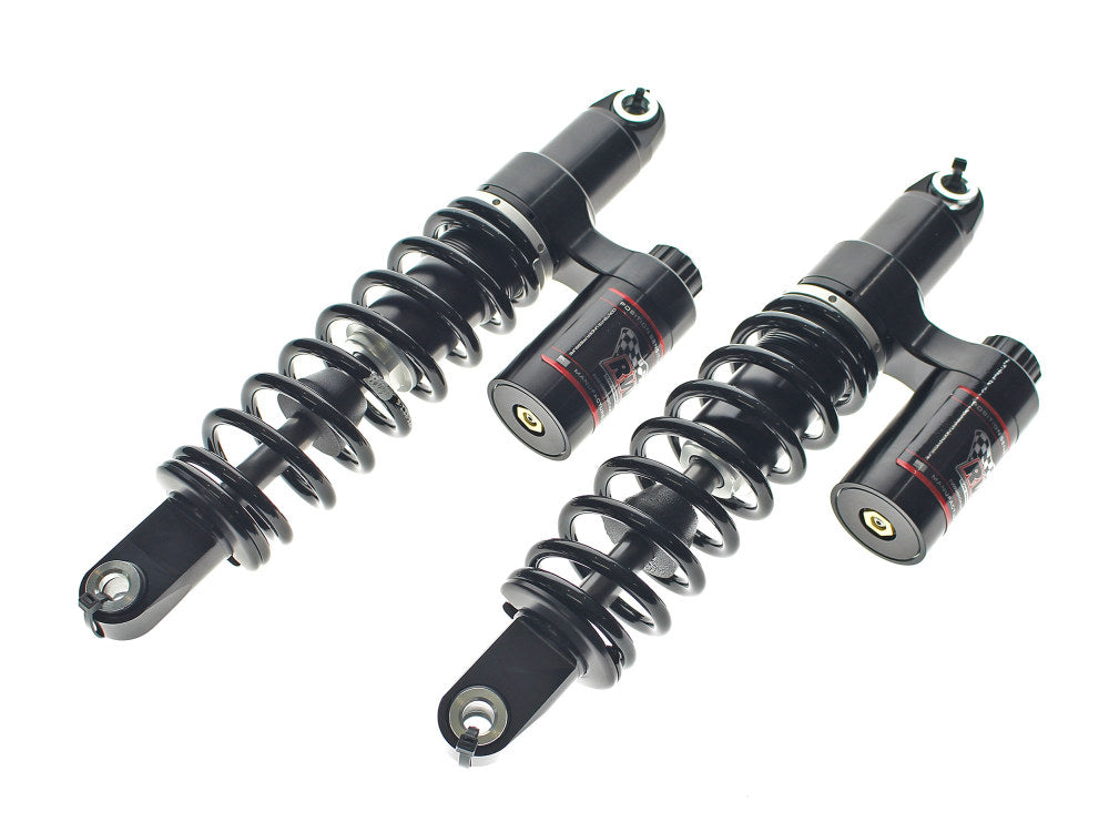 Russ Wernimont Designs RWD-52006 14" RS-2 Piggyback Rear Shock Absorbers Black for Dyna 91-17