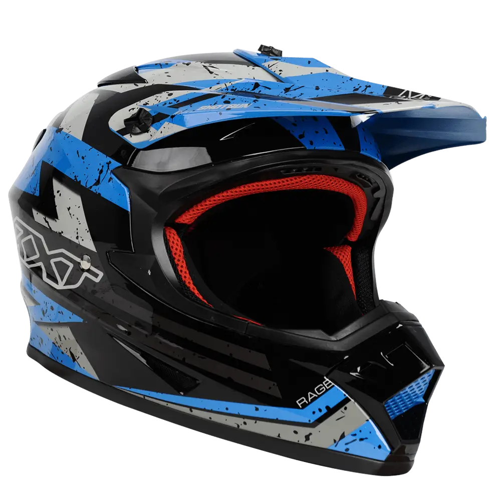 RXT A727 Sector Rage Gloss Black/Blue Helmet
