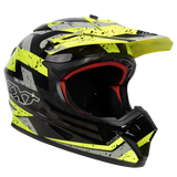RXT A727 Sector Rage Gloss Black/Fluro Yellow Helmet