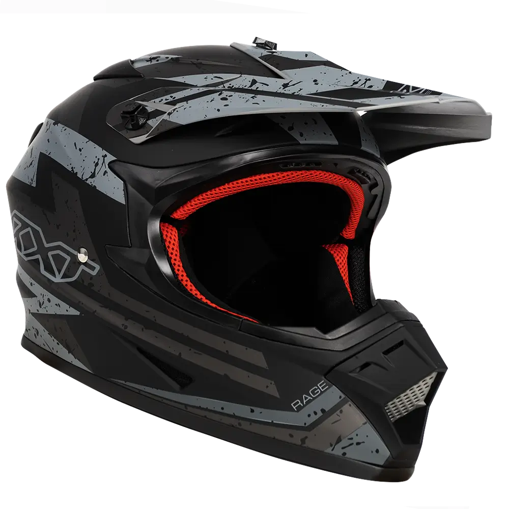 RXT A727 Sector Rage Matte Black/Grey Helmet