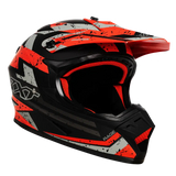 RXT A727 Sector Rage Matte Black/Red Helmet