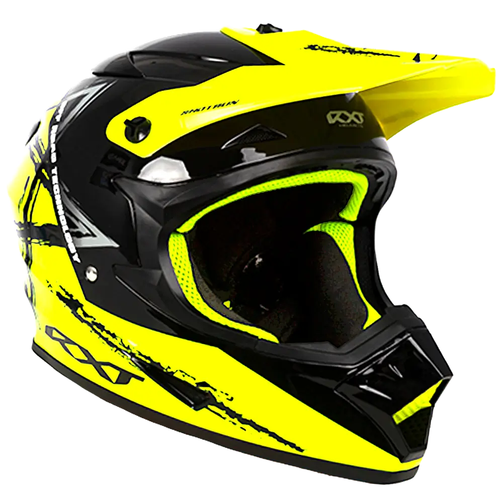RXT Sector Wrath Gloss Black/Fluro Yellow Helmet