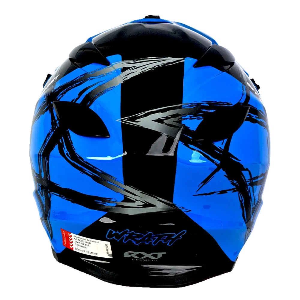 RXT Sector Wrath Gloss Black/Blue Helmet