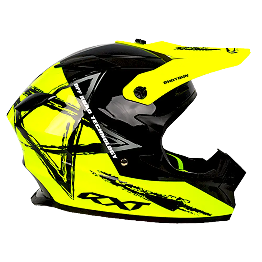 RXT Sector Wrath Gloss Black/Fluro Yellow Helmet