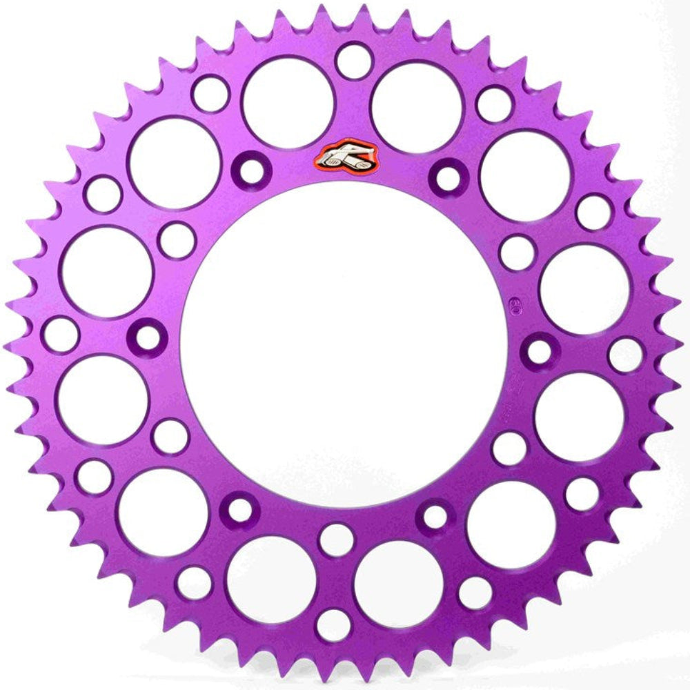 Renthal 224U52052GPPE Ultralight Grooved 52T Rear Sprocket Purple (520 Pitch)