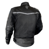 MotoDry Revolt Black/Dark Grey Leather/Textile Jacket