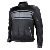 MotoDry Revolt Black/Dark Grey Leather/Textile Jacket