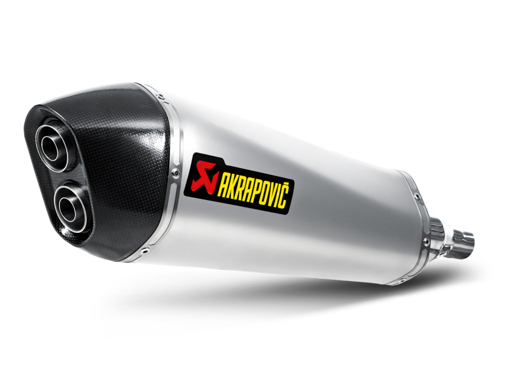 Akrapovic S-PI4SO1-HRSS Slip-On Line Stainless Steel Muffler System for Gilera Fuoco 500 07-16/Peugeot Satelis 400 08-11/Piaggio MP3 500/500 LT/HPE 08-20/Beverly 500 07-13