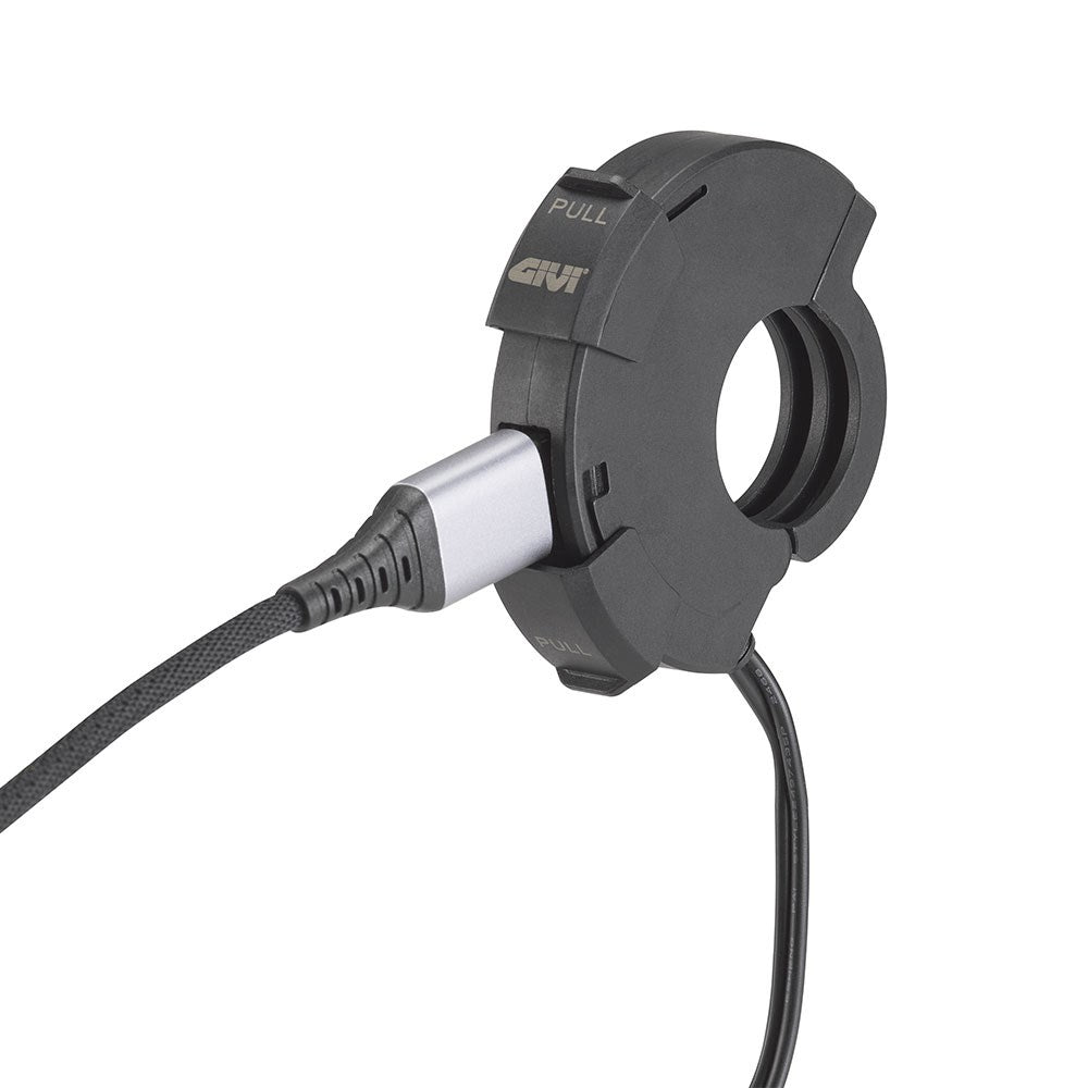 Givi S120 USB & USB-C Powered Electrical Outlet for Handlebars