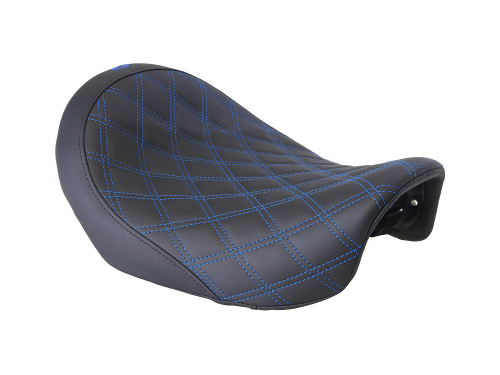 Saddlemen SAD-806-04-002LS-BL Renegade LS Solo Seat w/Blue Double Diamond Stitch for Dyna 06-17