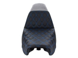 Saddlemen SAD-806-04-172BL Step-Up LS Dual Seat w/Blue Double Diamond Lattice Stitch for Dyna 06-17