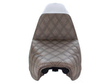 Saddlemen SAD-806-04-172BR Brown Step-Up LS Dual Seat w/Black Double Diamond Lattice Stitch for Dyna 06-17