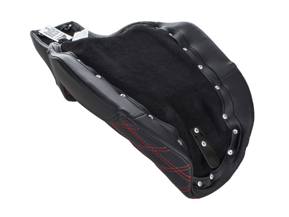 Saddlemen SAD-806-04-172RD Step-Up LS Dual Seat w/Red Double Diamond Lattice Stitch for Dyna 06-17