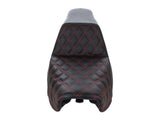 Saddlemen SAD-806-04-172RD Step-Up LS Dual Seat w/Red Double Diamond Lattice Stitch for Dyna 06-17